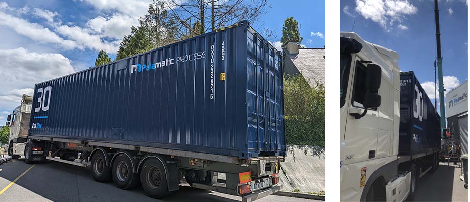 Conteneurs PalBlue Skid transportables dans camions 