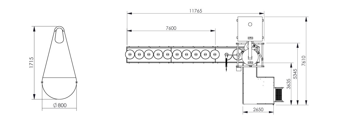 Plan et dimensionnel - Flowmatic 09 - Station de conditionnement big bag