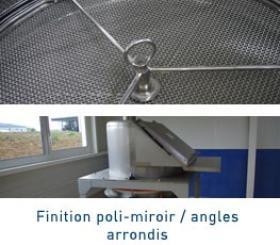 Finition poli-miroir et angles arrondis