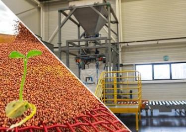 Remplissage de big bags de graines Seed conditioning