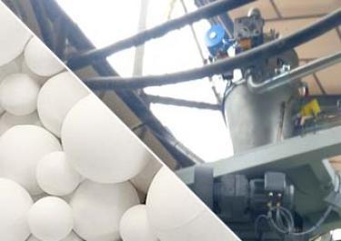 Transfert de billes d'alumine