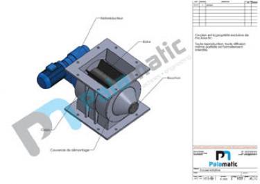 Drop through rotary valve E250 for flakes and pellets