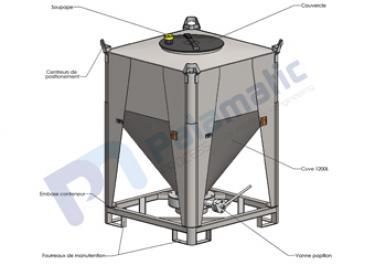 Plan conteneur acier-inox