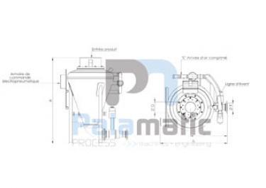 Dense phase pressure pneumatic conveying drawing