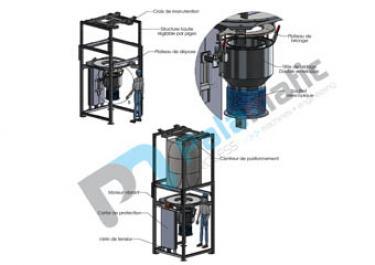 Forklift truck big bag discharger layout 