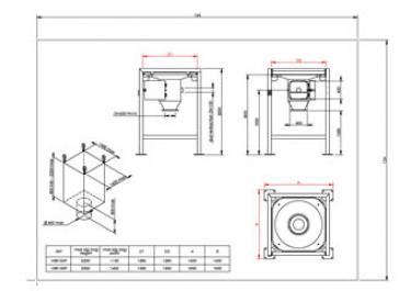 Plan station de vidange big bag et sac - Structure basse