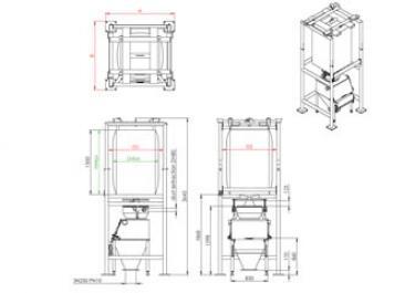 Big bag and sack discharging forklift truck loading