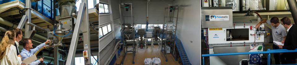 Station d'essais Palamatic process à échelle industrielle