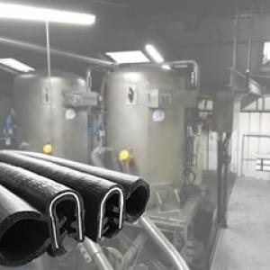 Carbon black processing line