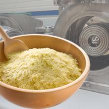 Broyage de flocons de pommes de terre