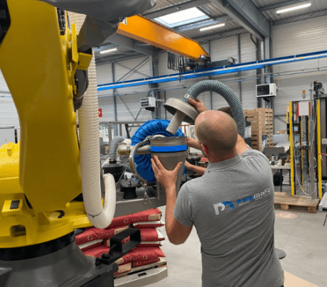 Démontage du cyclone de récupération des fines