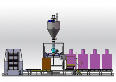 Ligne de conditionnement de sucre en big bag