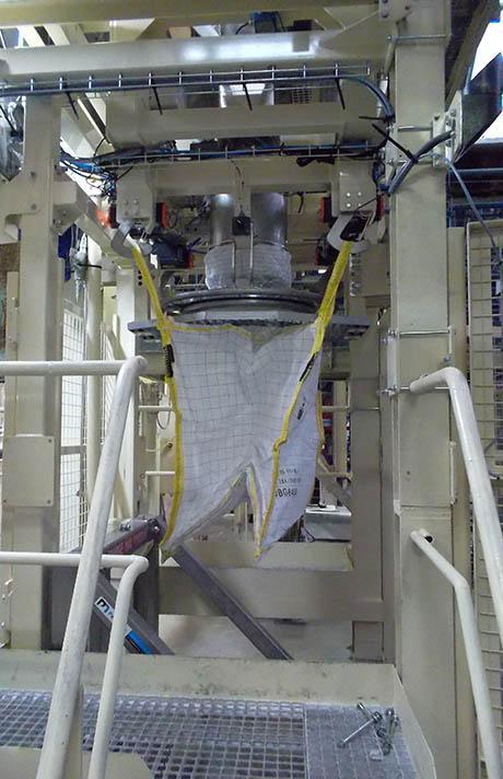 Remplissage big bag table élévatrice vérin hydraulique