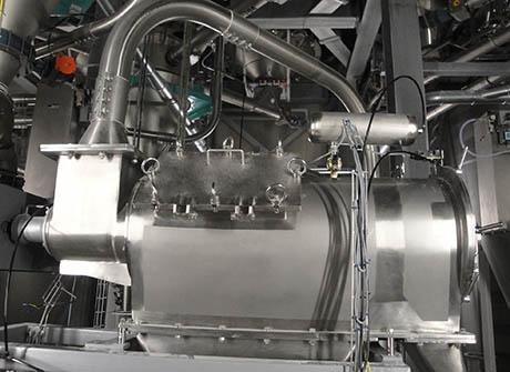 Tamis centrifuge sur ligne transfert pneumatique 