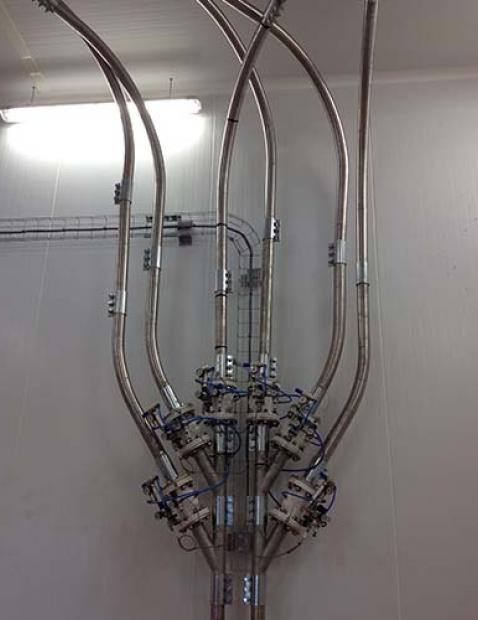 Switching on pneumatic transfer line 