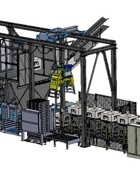 Utilisation des big bags sur les lignes process de production de batteries